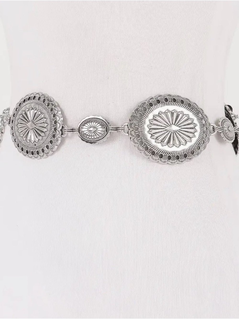 Silver Toned Western Concho Belt